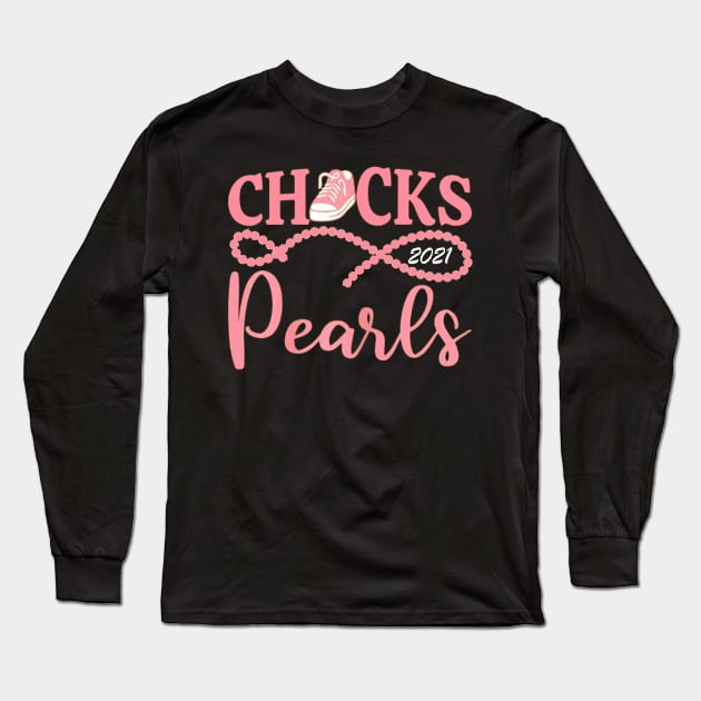Chucks and Pearls 2021 Long Sleeve T-Shirt by ReD-Des